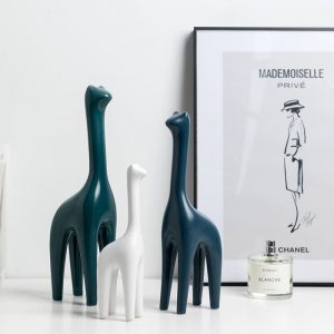 Girafe decorative din ceramica. Model abstract si minimalist girafe